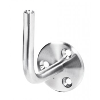 Handrail Wall Bracket-Drilled Back Plate-No Saddle-Grade 316  